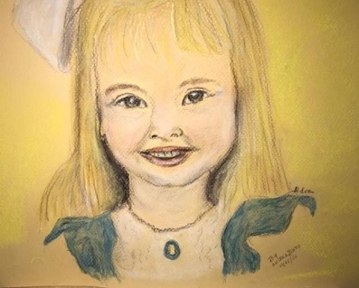 Custom commissioned portrait of your young child or teen by Andrea at aciremA.com